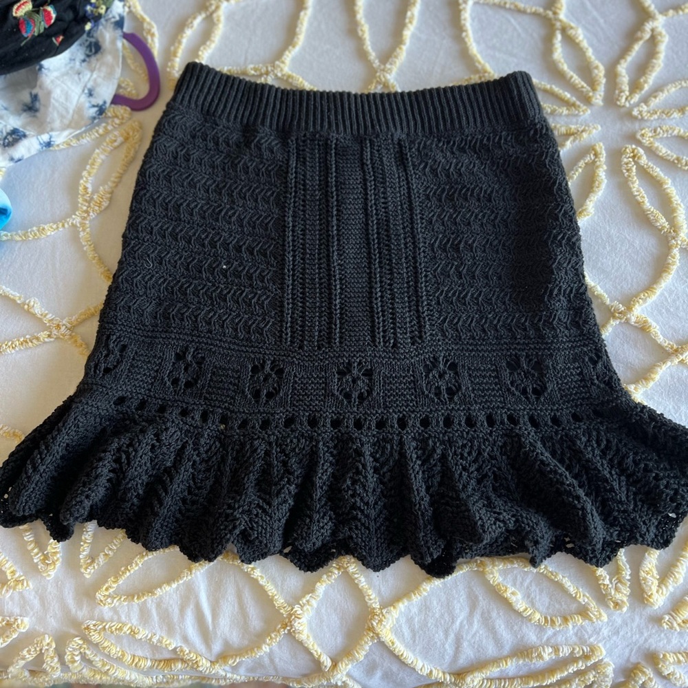 Cute Crochet mini skirt from anthropologie